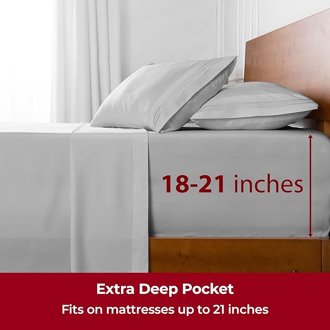 Mellanni Extra Deep California King Sheets - Image 6