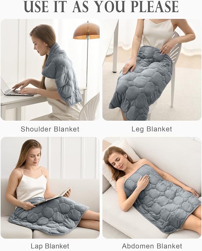 Cottonblue Weighted Lap Blanket Pad 7 lbs 41" x 60", Cozy Luxury Crystal Velvet - Image 6