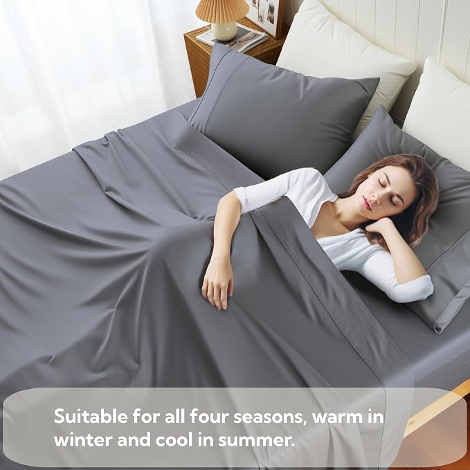 Cotton Flat Sheets Only, 600 TC 100% Cotton Flat Sheet Top Sheet Only, TwinXL - Image 7