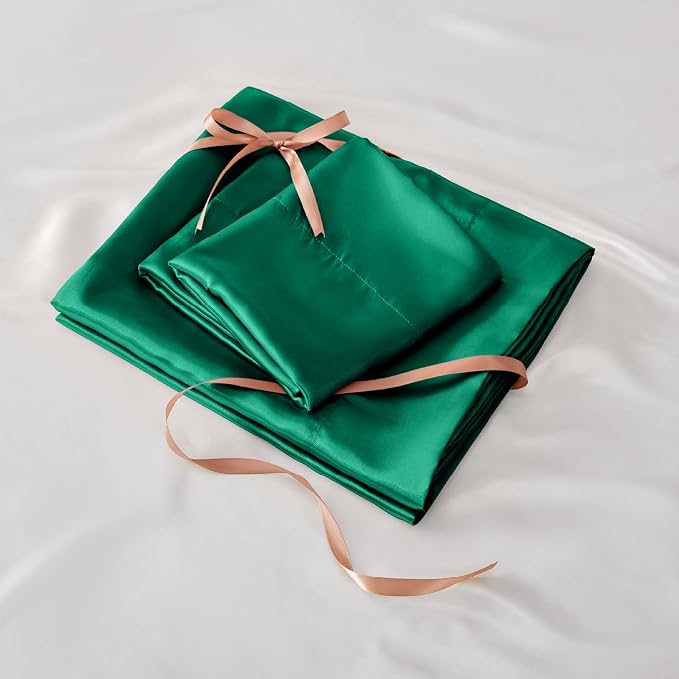 BEDELITE Satin Fitted Sheet and Pillowcase Set, Luxury Soft Similar to Silk - Image 6