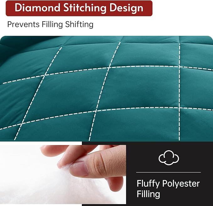 MUXHOMO 7 Pieces Full Comforter Set, Reversible Bed in a Bag Full Size - Image 7