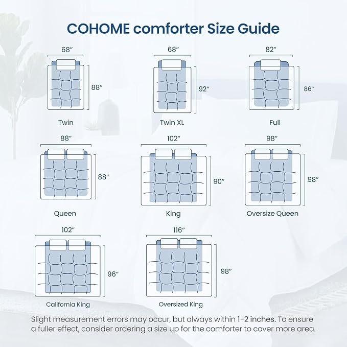 COHOME Premium Oversizd Queen Size Comforter, All-Season Quilted Down - Image 8