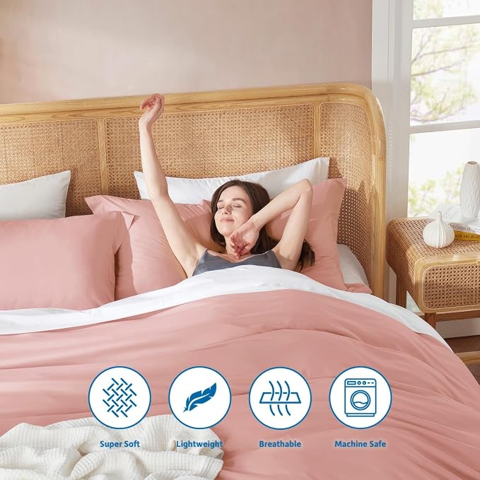 Nestl Blush Pink Duvet Cover Full Size - Image 6