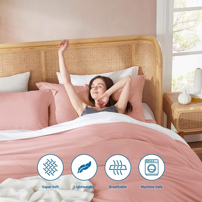 Nestl Blush Pink California King Duvet Cover Sets - Image 6