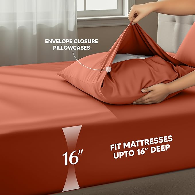 Utopia Bedding Full Size Sheet Set – 4 Piece Bed Sheets, Soft and Breathable - Image 4