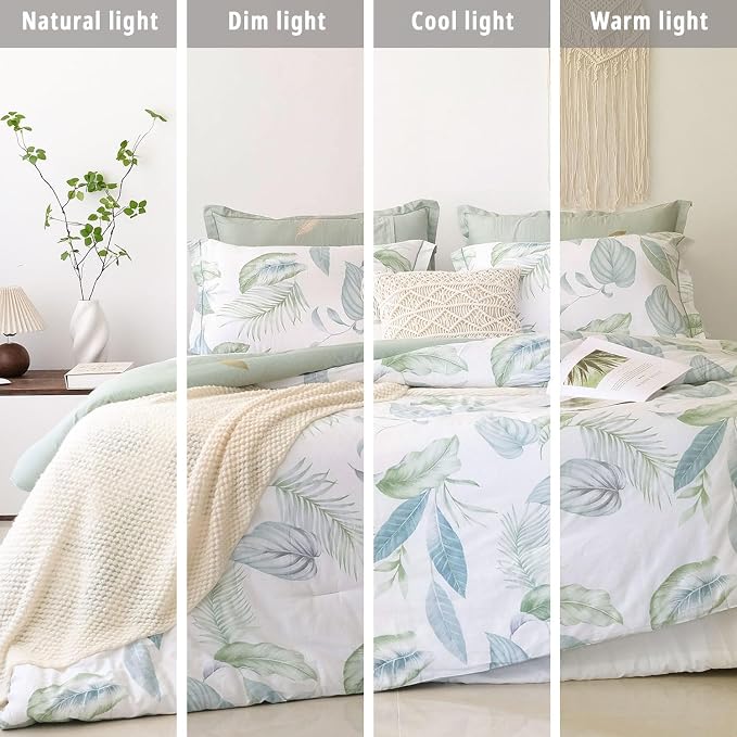 LEMIROE Botanical Cotton Comforter King Size - Image 6