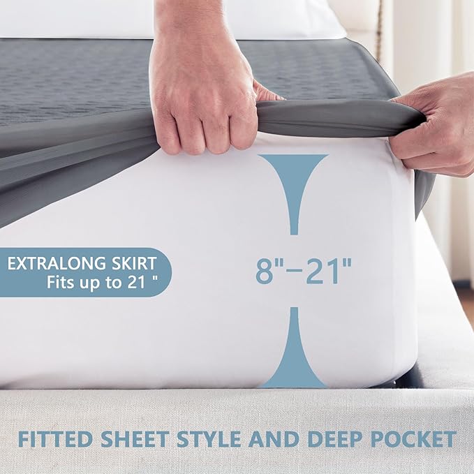 Premium Waterproof Mattress Protector Twin XL Size, Breathable Bed Cover 3D Air - Image 4