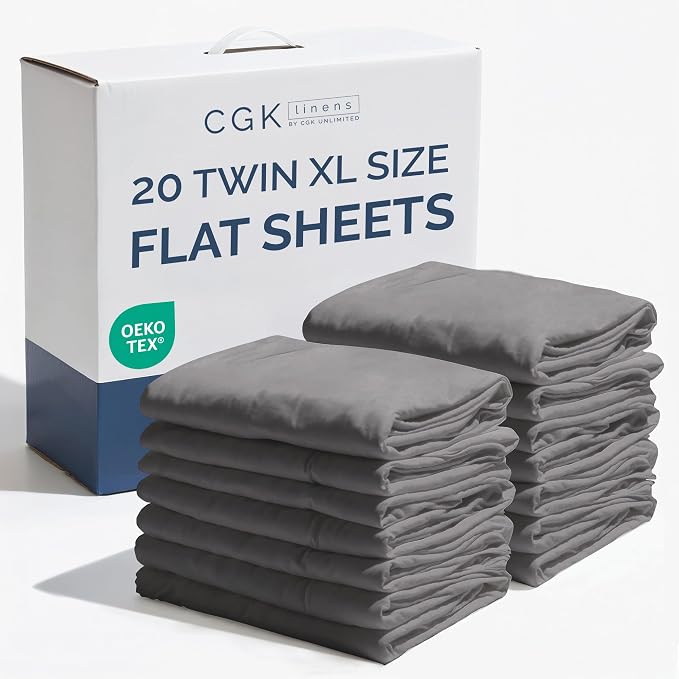 Twin XL Size Flat Sheets by CGKUnlimited