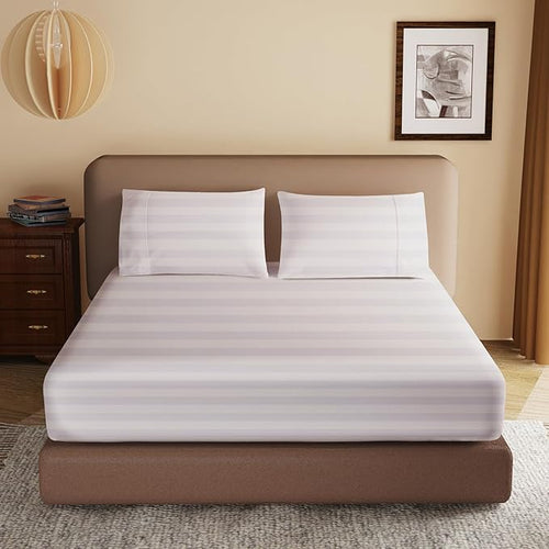 100% Egyptian Cotton Fitted Sheet CK Size, 600 Thread Count, Single Fitted by ZaizaiHome