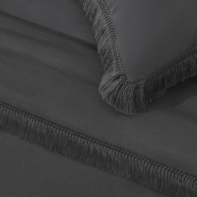 Andency Comforter King Size Bed Set Dark Grey, 3 Pieces Boho Lightweight Winter - Image 7