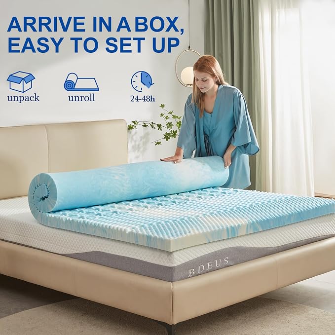 SINWEEK 3 Inch Memory Foam Mattress Topper Twin XL, Twin Extra Long Mattress - Image 5