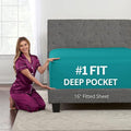 Kids Twin Deep Pocket Fitted Sheet 16'-18' Mattress & Toppers Lovely Teal by DeaLuxeBedding