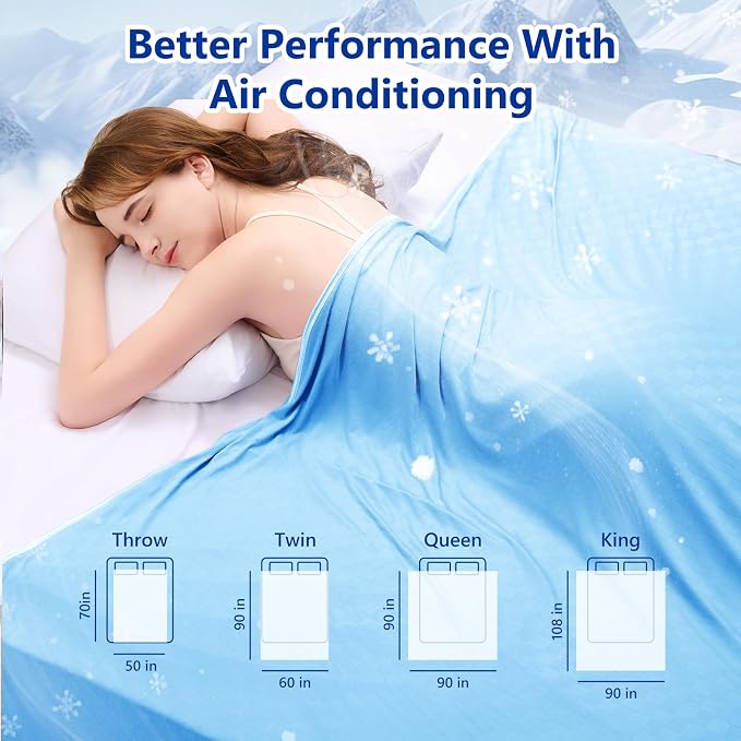 Topcee Cooling Blanket Throw- 50"x60" Summer Cooling Throw Blanket - Image 7