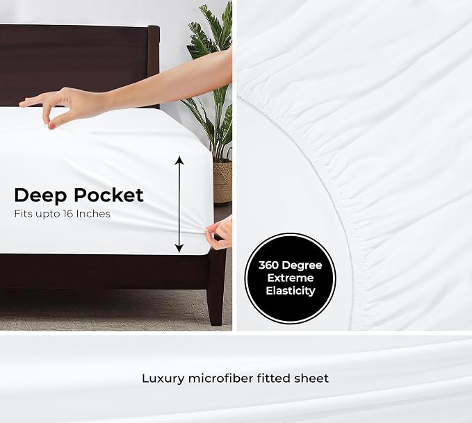 Royale Linens Fitted Sheet California King - Image 3