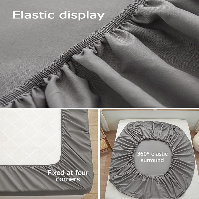 Bedding Queen Size Fitted Sheet Only- Bottom Matress Fitted Sheet-Fits 15inches - Image 4