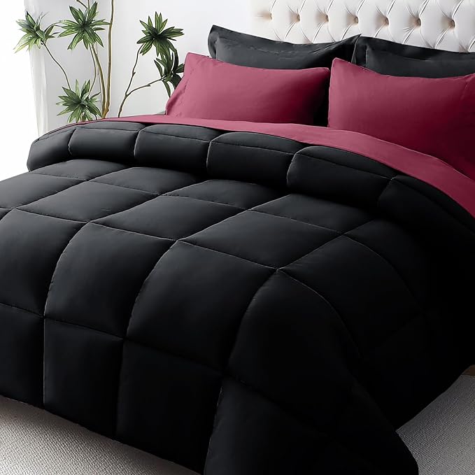 JOLLYVOGUE Twin Comforter Set, Ultra-Soft Bed in a Bag Twin Size 5 Pieces by JOLLYVOGUE