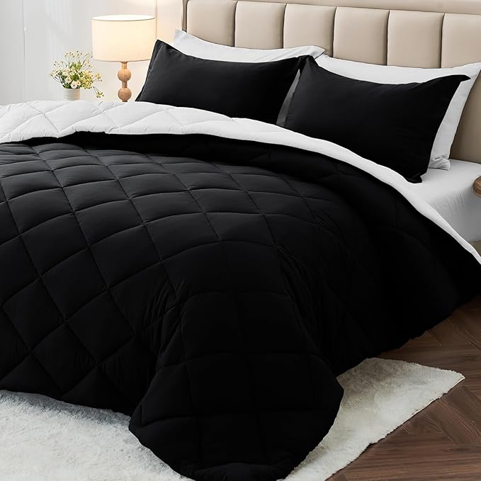 MUXHOMO 7 Pieces Full Comforter Set, Reversible Bed in a Bag Full Size by MUXHOMO