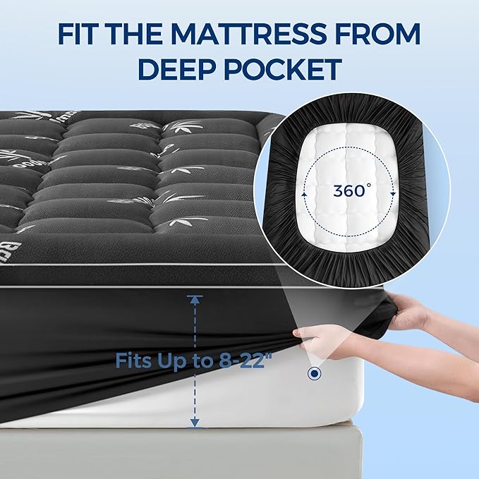 Mattress Topper Twin XL Size, Cooling Extra Thick Breathable Viscose Made from - Image 6