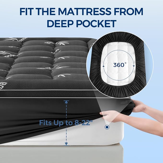Mattress Topper Twin Size, Cooling Extra Thick Breathable Viscose Made from - Image 6