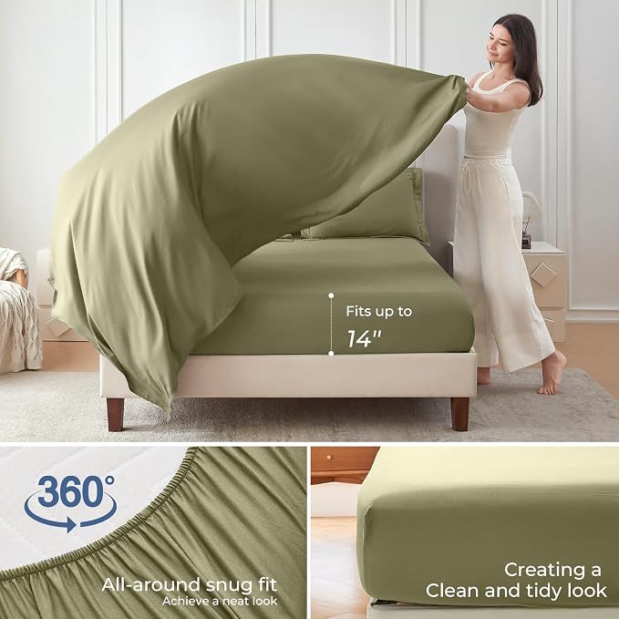 Sasttie Twin XL Comforter Set, 5 Pieces Reversible Twin XL Bed in a Bag - Image 5