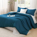 Litanika Teal Comforter Queen Size, 3 Pieces Turquoise Lightweight Solid by Litanika