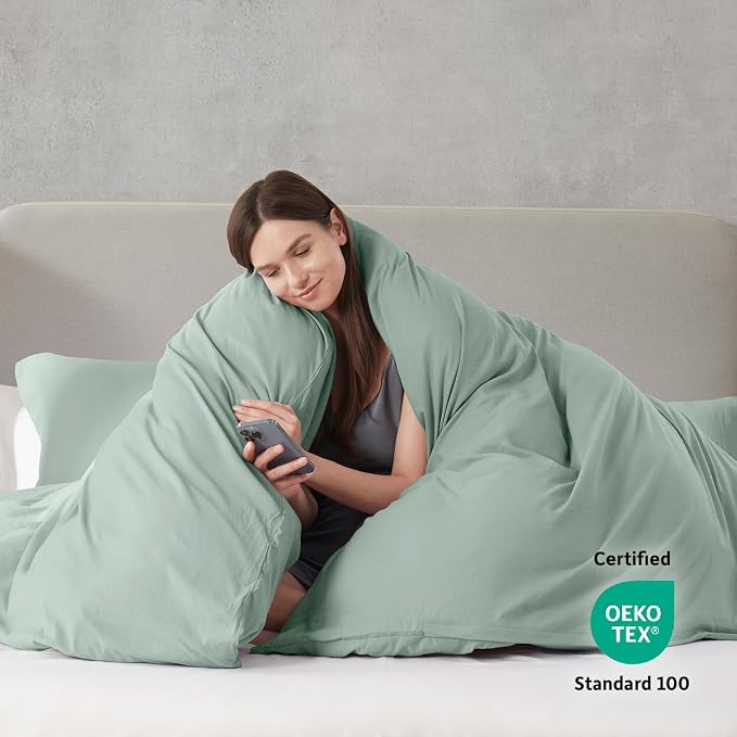 Nestl Sage Green Duvet Cover Full Size - Image 3