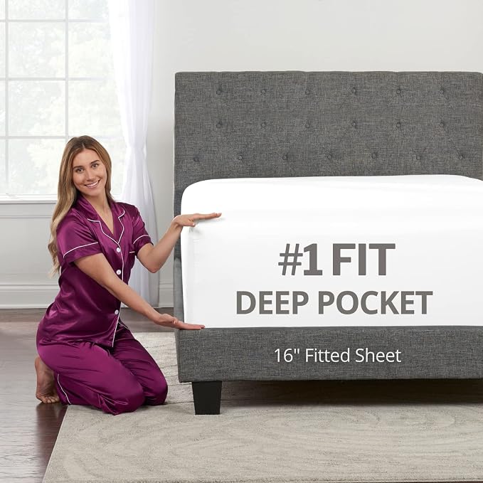 DeaLuxe Fitted Sheet 16" by DeaLuxeBedding