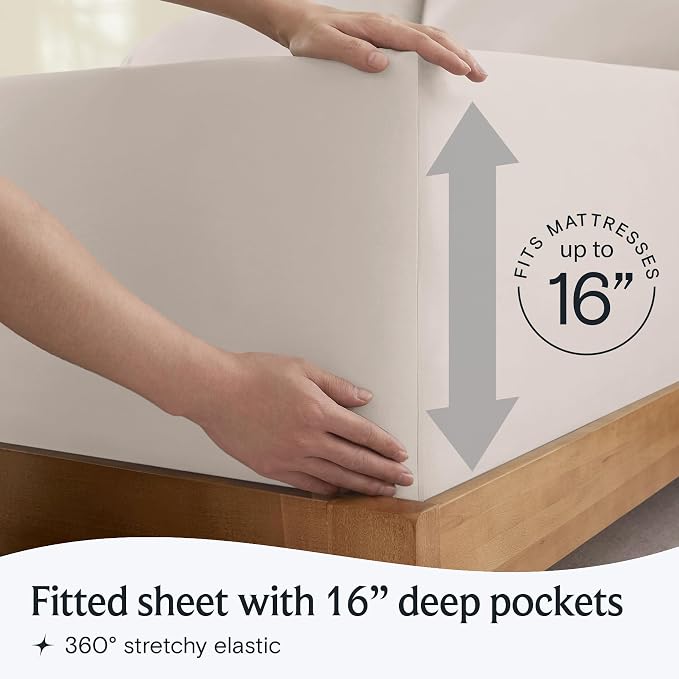 LuxClub 4 PC Sheet Set Bed Sheets Deep Pockets 18" Eco Friendly Wrinkle Free - Image 6