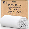 Bambaw Full White Fitted Sheet Only, 100% Viscose Derived from Bamboo Full Size by Bambaw
