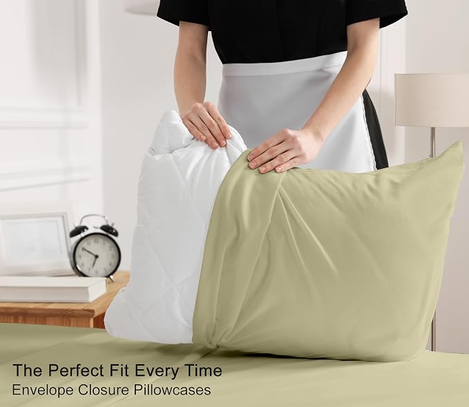 RUVANTI 100% Cotton Sheets – Twin Size Percale Bedding, Cooling & Breathable - Image 7