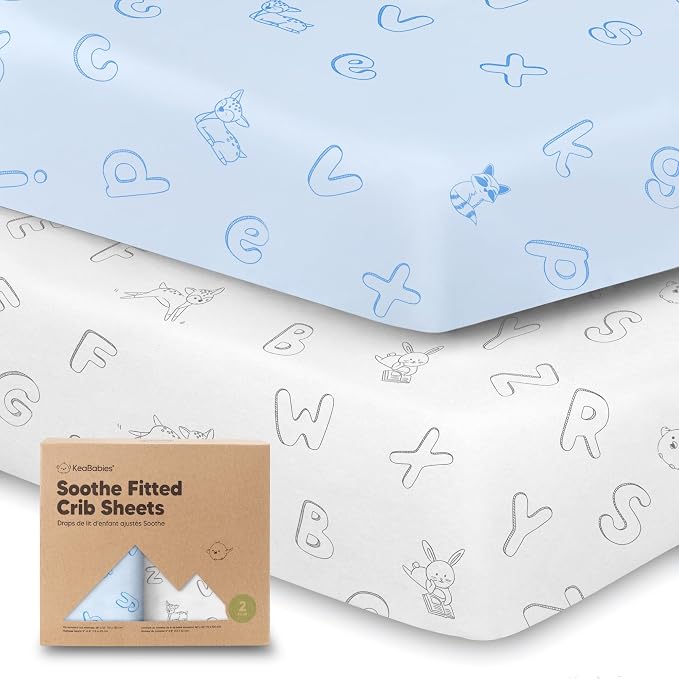 KeaBabies 2-Pack Organic Crib Sheets by KeaBabies
