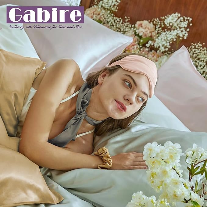 Gabire Mulberry Silk Pillowcases Set of 2, Both Sides Real Silk - Image 6