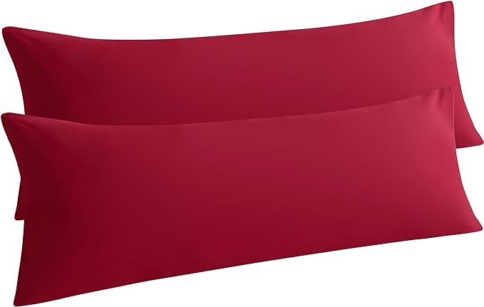 NTBAY Body Pillow Cases Set, 2 Pack Brushed Microfiber 20x54 Inches, Stain by NTBAY