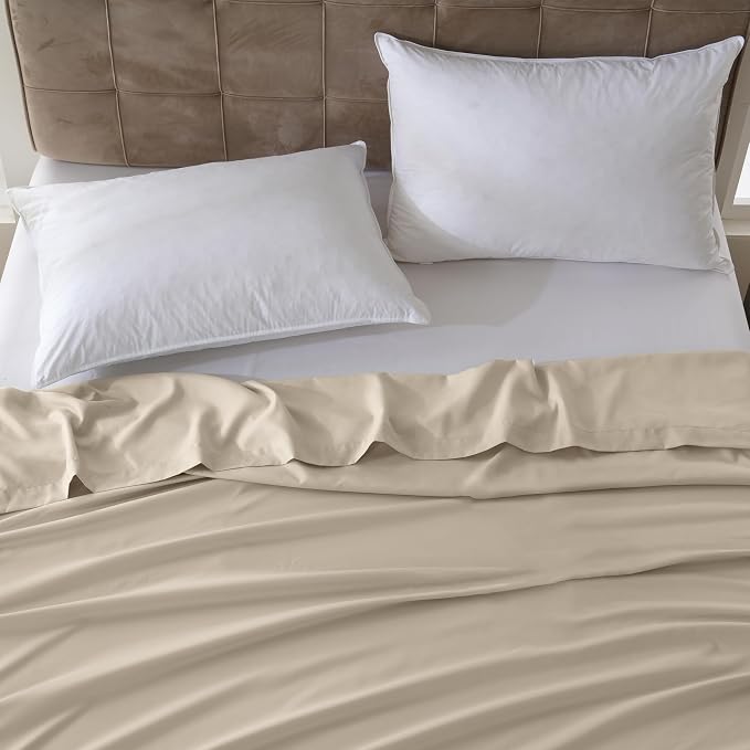 ZPECC Queen Flat Sheet Only 1 Pack, Durable Beige Top Bed Sheets Hypoallergenic - Image 7