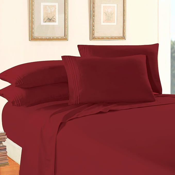 Elegant Comfort Luxurious Soft 1500 Premier Hotel Quality 4-Piece Bed Sheet Set - Image 3