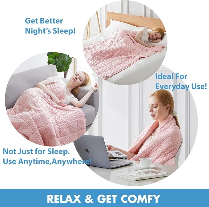 Huloo Sleep Weighted Blanket Queen 20lbs - Image 5