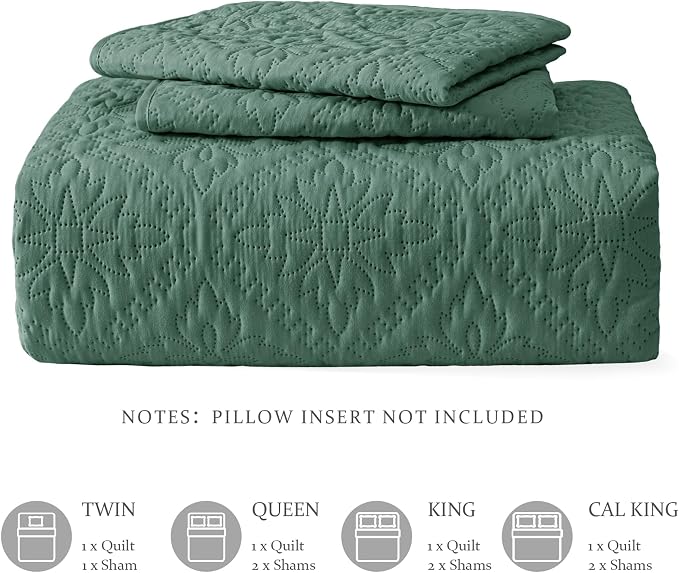 Exclusivo Mezcla King Quilt Bedding Set, Lightweight Soft Bedspreads Coverlets - Image 6
