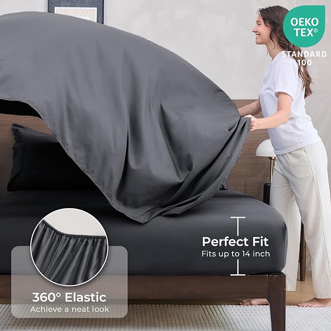 HEVUMYI 7 Pieces Queen Comforter Set, All Season Reversible Bed in a Bag - Image 5
