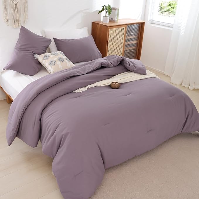 ROSGONIA Dusty Purple Twin/Twin XL Comforter Set - Image 5
