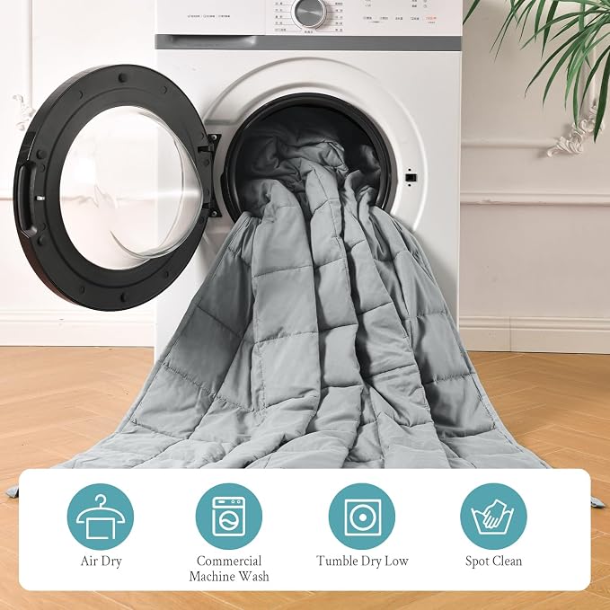 Topblan Weighted Blanket Queen Size 15lbs, Soft Cooling Weighted Blanket - Image 6