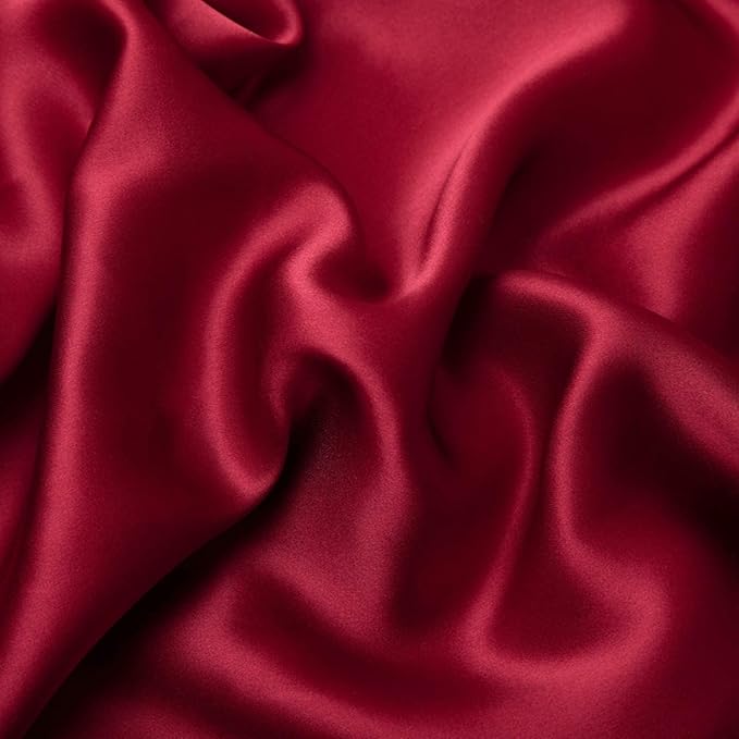 Red Silk Pillow Cases for Hair and Skin Made in USA, 22 Momme, Anti Acne Silk - Image 6