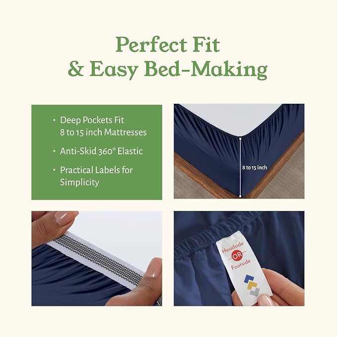 California Design Den King Size Sheets Deep Pocket Set - Image 5