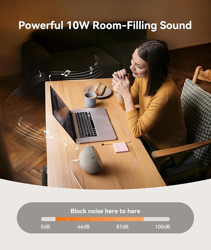 Dreamegg White Noise Machine for Adults - 10W Powerful Sound Machine - Image 4