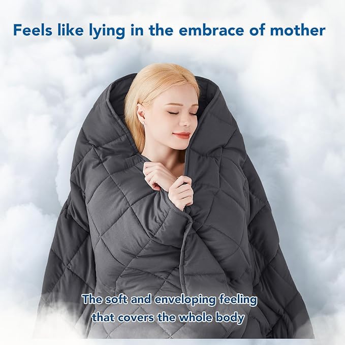 Topcee Weighted Blanket Soft Cooling Heavy Blanket Sleeping, Apply to 240-260 - Image 4