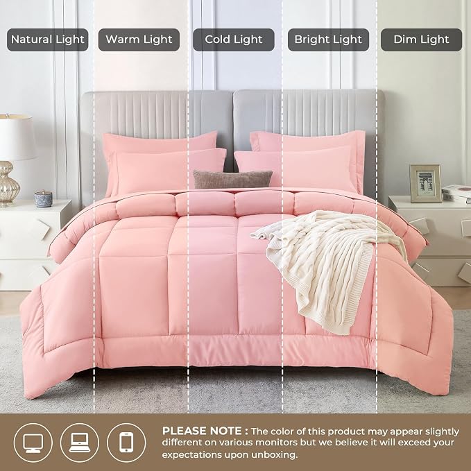 Sasttie King Size Comforter Set, 7 Pieces Bed in a Bag King, Complete Bedding - Image 8