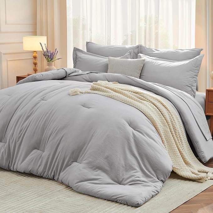 MUXHOMO 5 Pieces Twin Comforter Set, Soft Bed in a Bag Twin Size, All Season by MUXHOMO