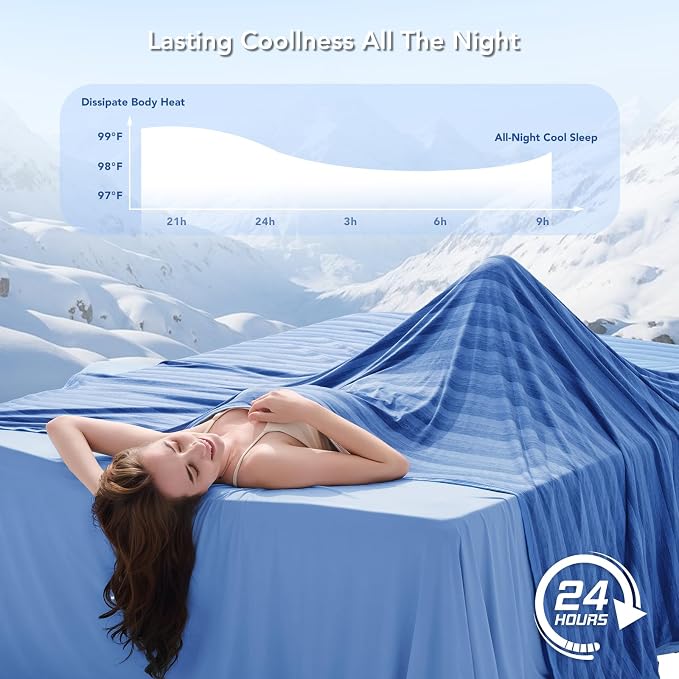 GOHERO Cooling Blanket for Couples- 60"x90" Summer Cooling Throw Blanket for - Image 3