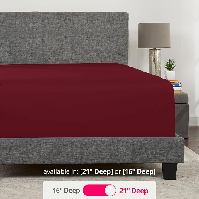 Deep Pocket Full Size Fitted Sheet 21' Full Size Deep Pocket Perfectly Fit - Image 3