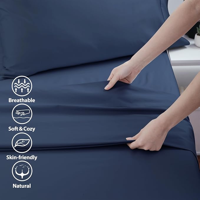 Cotton Queen Sheet Only, 600 Thread Count 100% Egyptian Cotton Top Sheet 1Pcs - Image 3