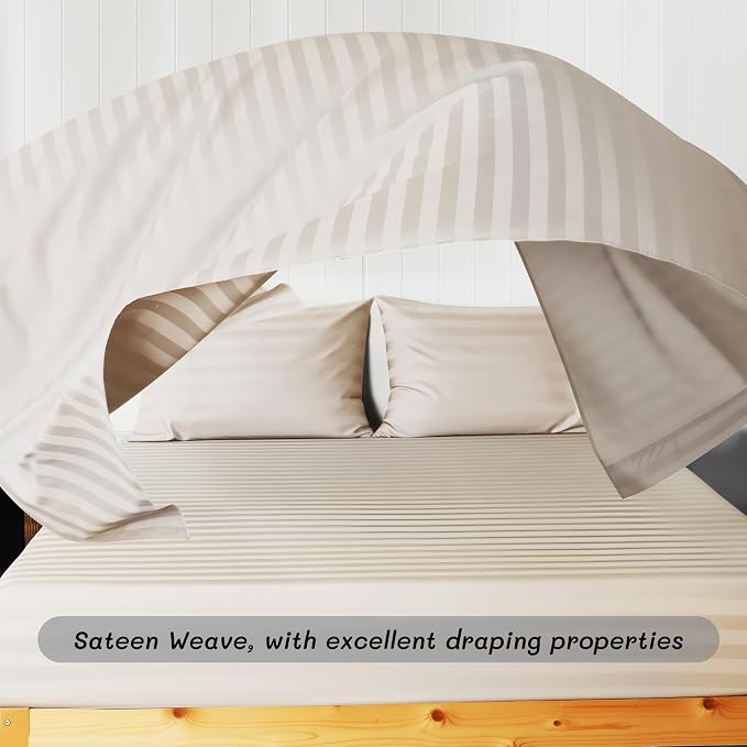 Cotton Flat Sheets Only, 600 TC 100% Cotton Flat Sheet Top Sheet Only, Twin - Image 8